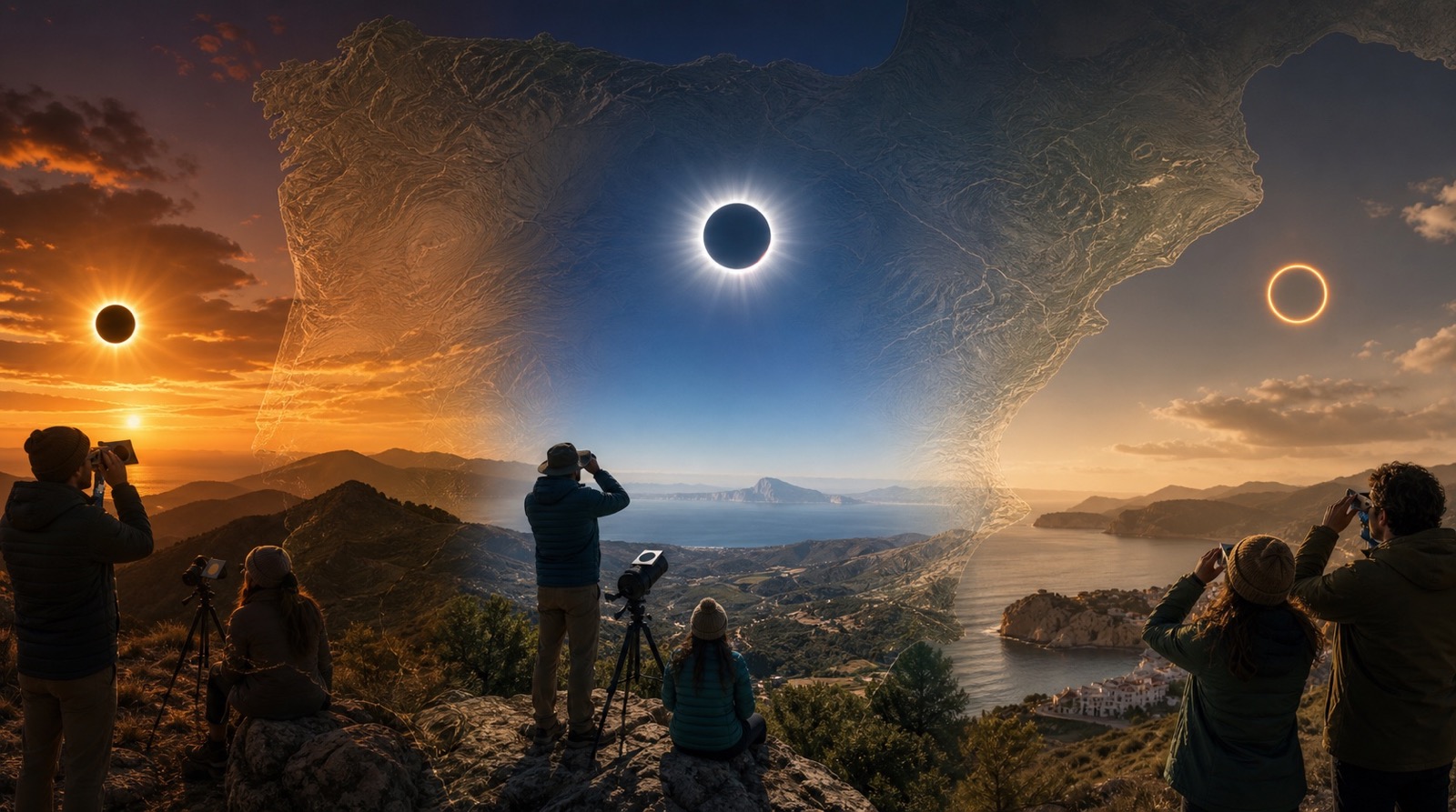 The Iberian Eclipse Trilogy: Three Eclipses, Three Completely Different Viewing Plans